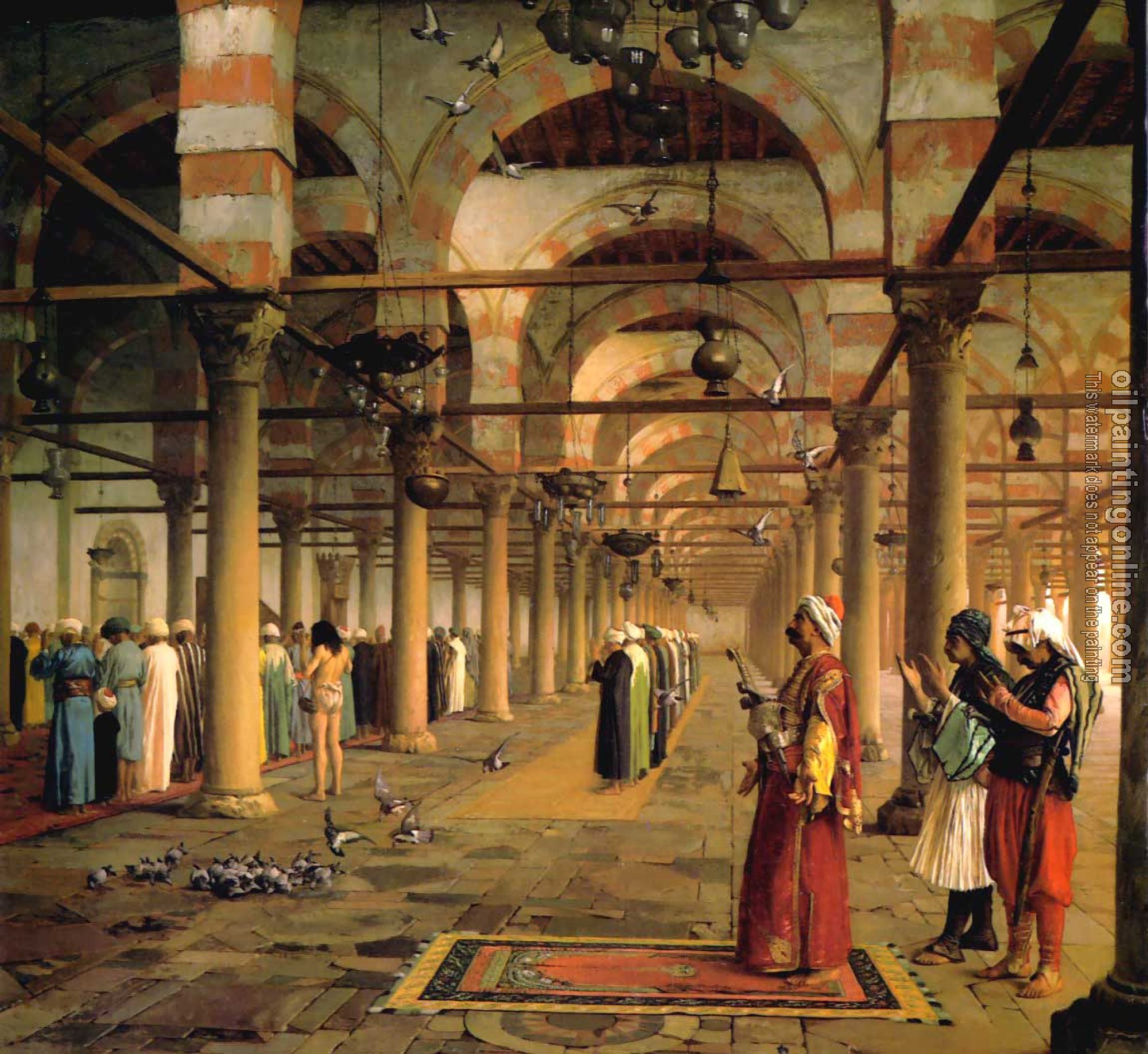 Gerome, Jean-Leon - Public Prayer in the Mosque of Amr, Cairo